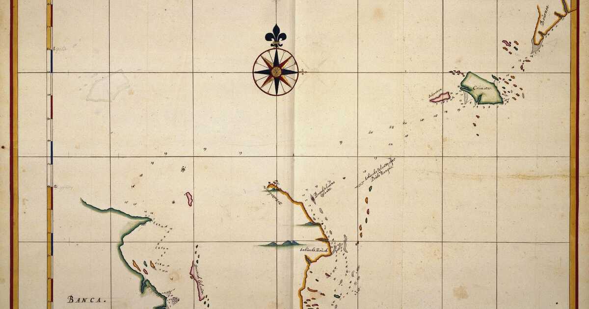 Map Of The Karimata Strait Between Banka And Borneo Atlas Of Mutual