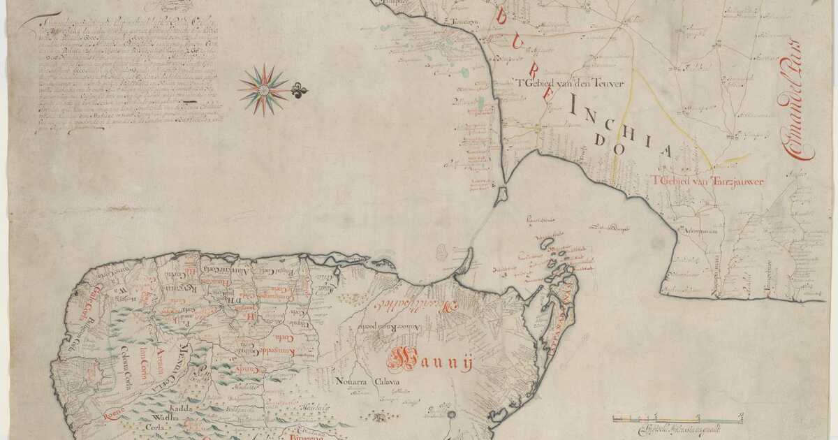 Map of Ceylon, the coasts of Malabar, Cormandel, Madure and Inchiado ...